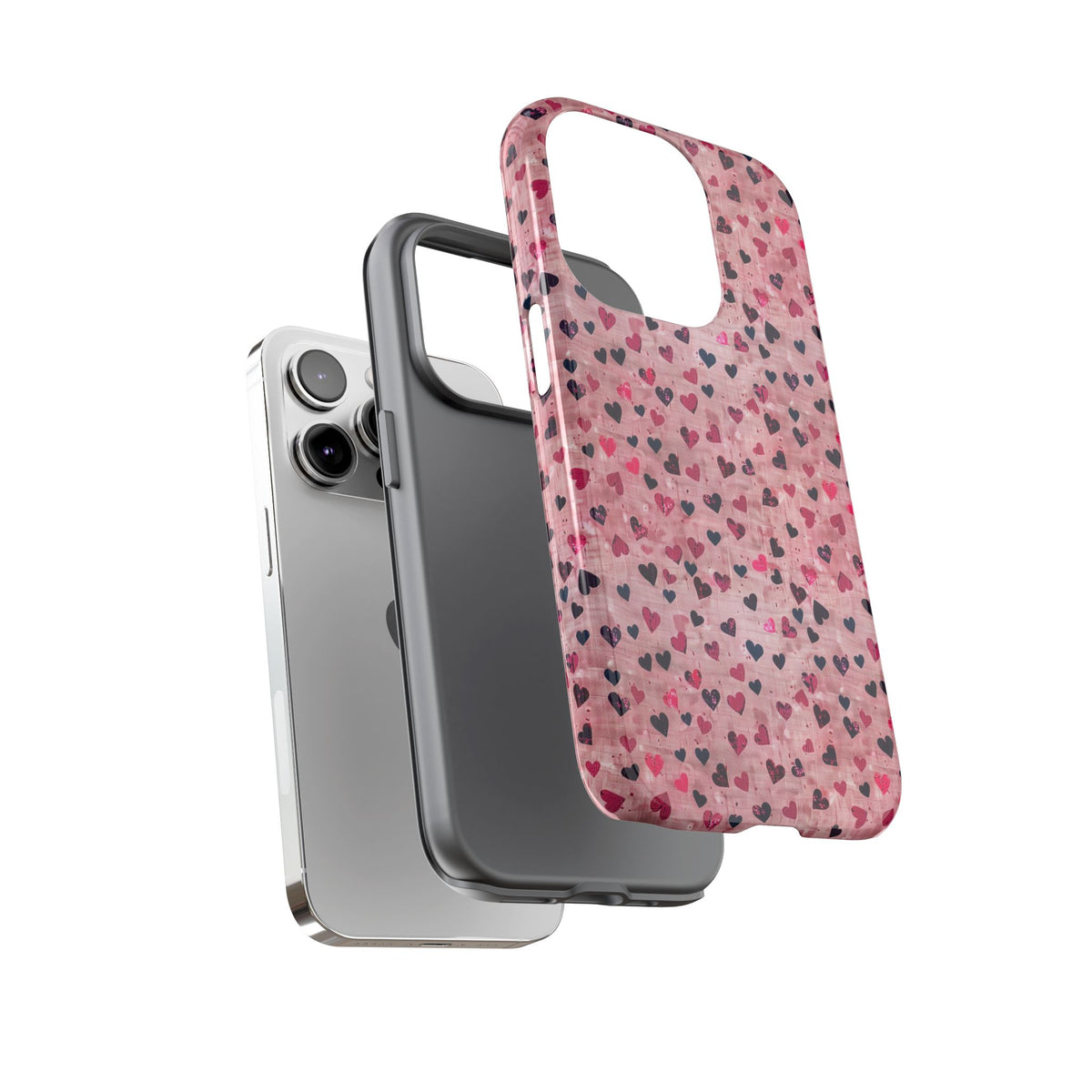 Heart Pattern Phone Case – Stylish & Loving Design for Your Device 229