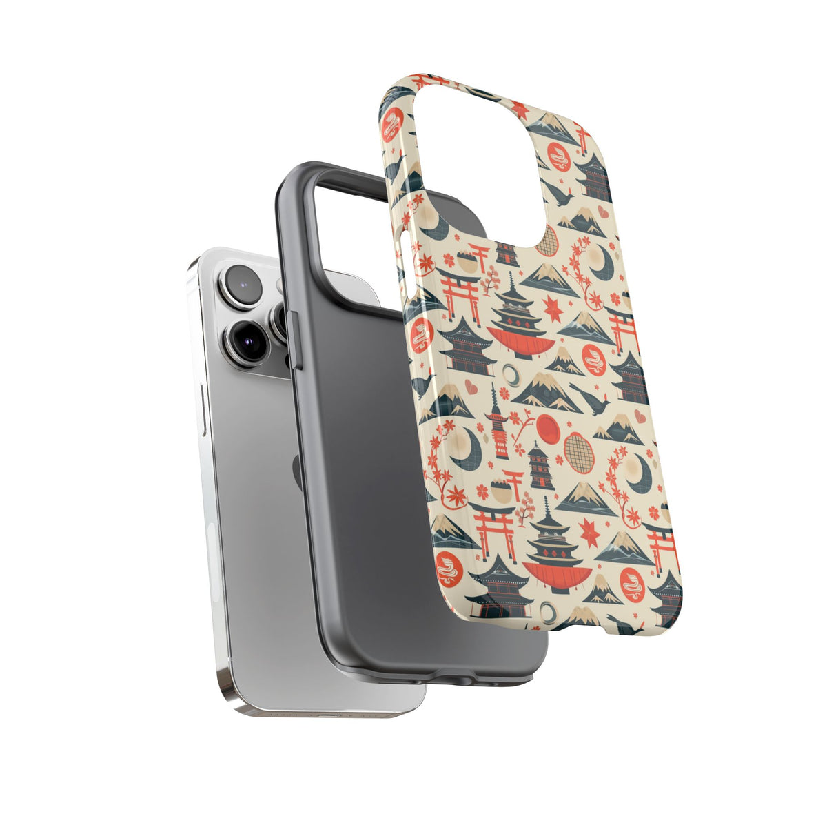 Japanese Pattern Phone Case – Elegant & Timeless Design for Your Phone 140