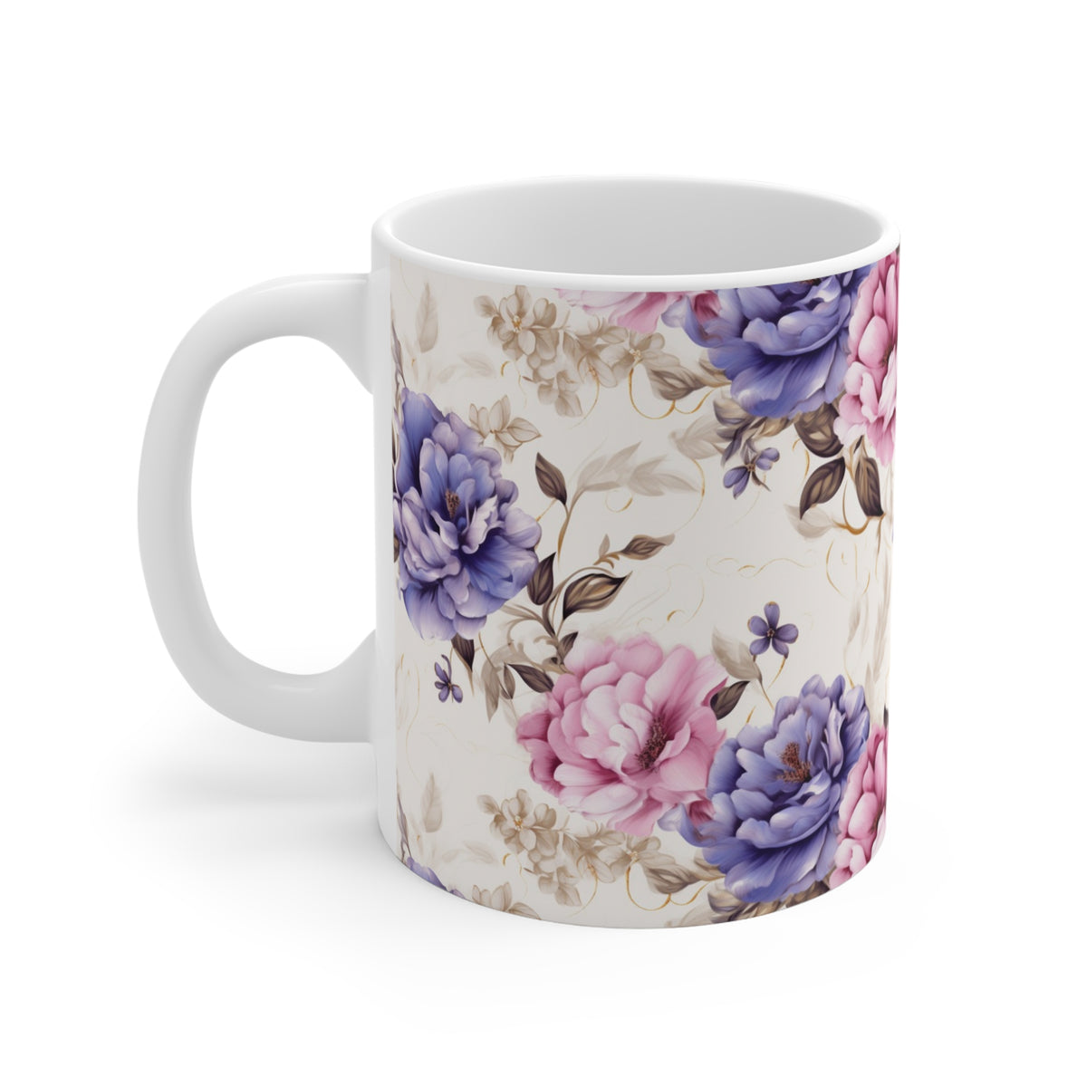 Various Watercolor Design All Over Coffee Mug – Unique Artistic Ceramic Coffee Cup 500