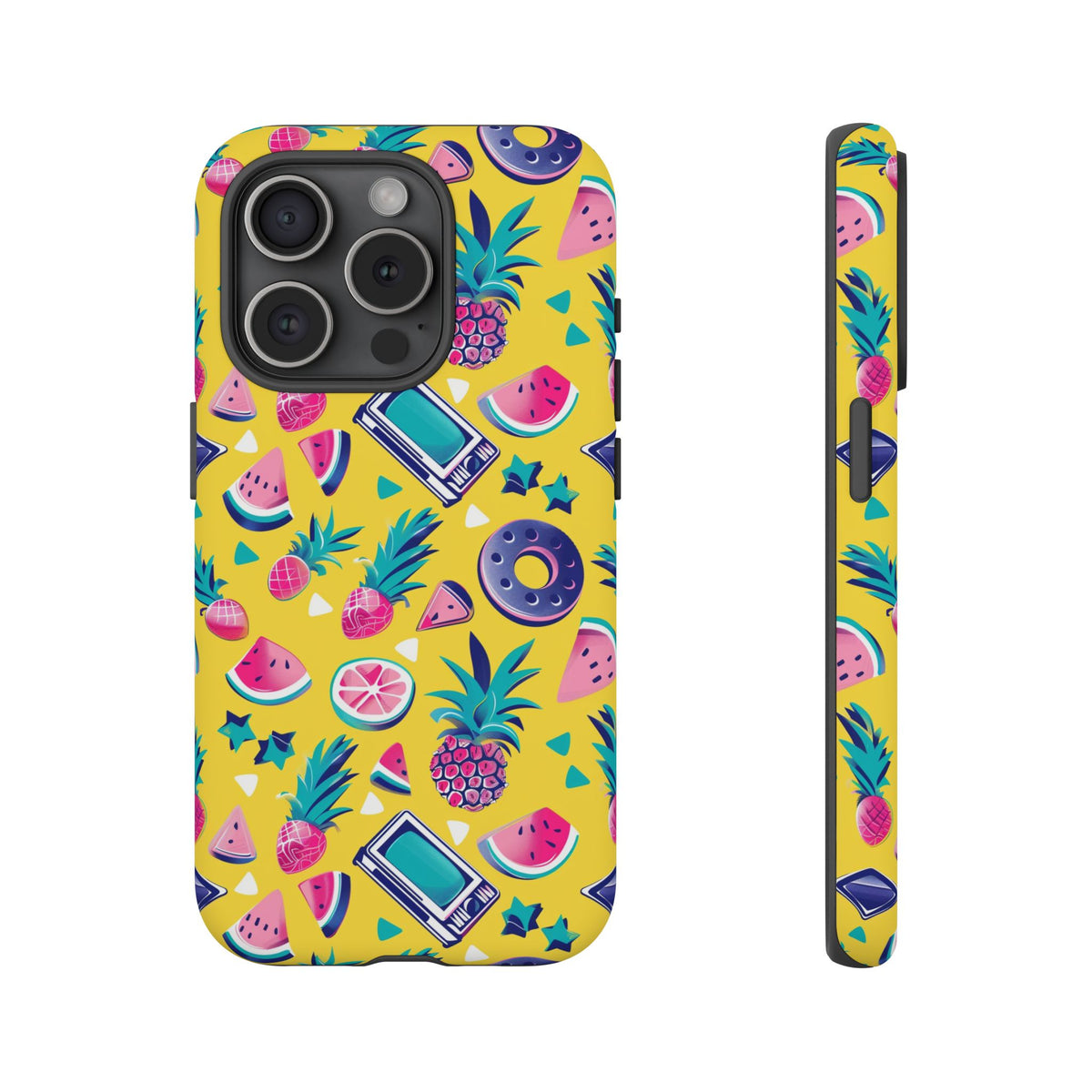 90s Themed Seamless Pattern Phone Case – Embrace Retro Style and Protection 255