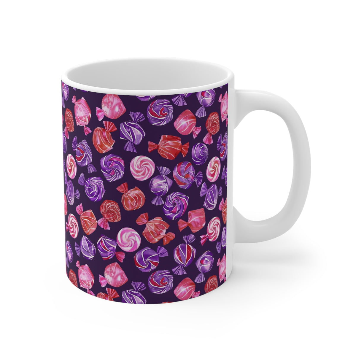 Colorful All-Over Candy Theme Coffee Mug Fun Ceramic Drinkware 333