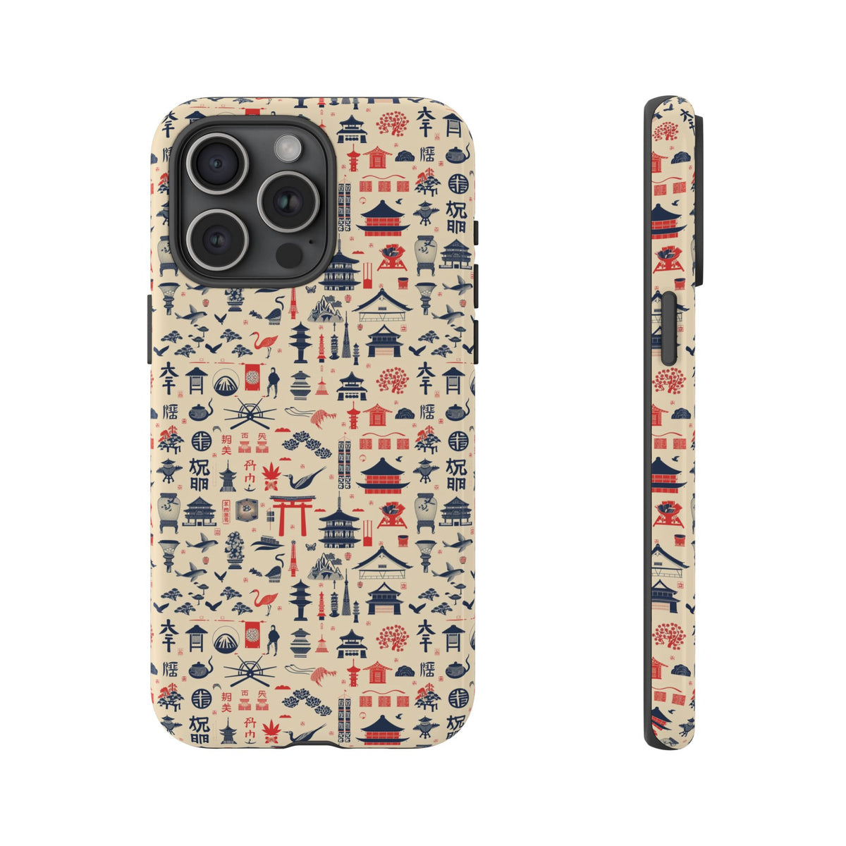 Japanese Pattern Phone Case – Elegant & Timeless Design for Your Phone 086