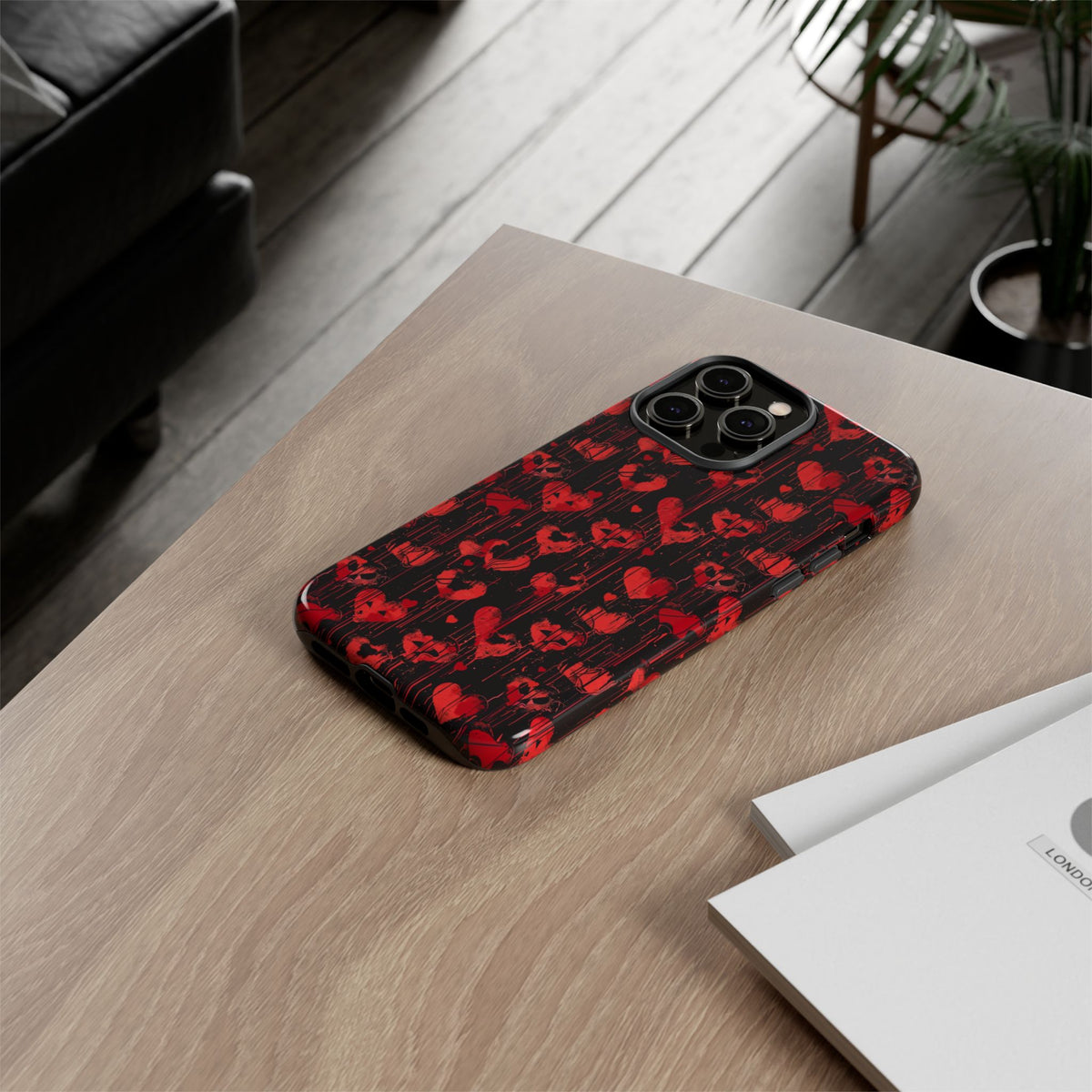 Heart Pattern Phone Case – Stylish & Loving Design for Your Device 825