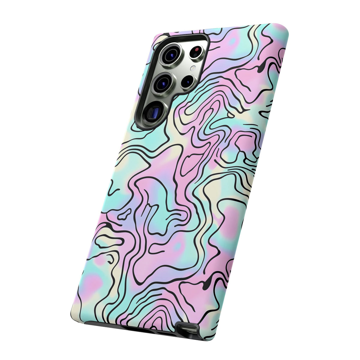 Abstract Pastel Waves and Wavy Lines Phone Case – Elegant and Modern Phone Cover