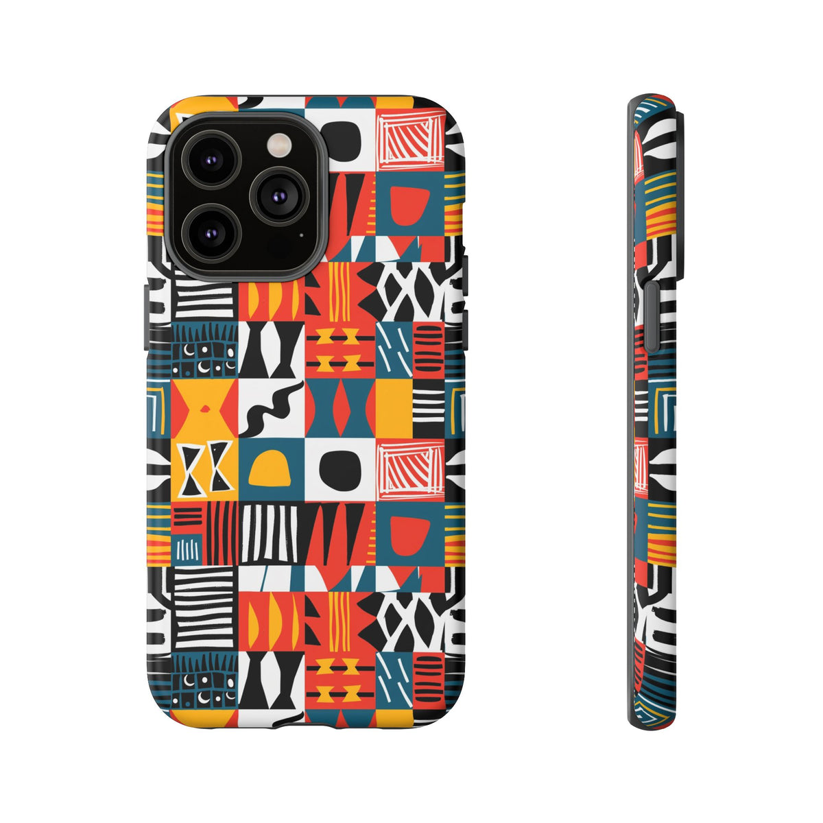 Stylish African Pattern Phone Case – Unique and Vibrant Protection 076