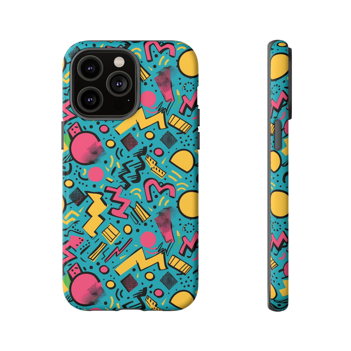 90s Themed Seamless Pattern Phone Case – Embrace Retro Style and Protection 253