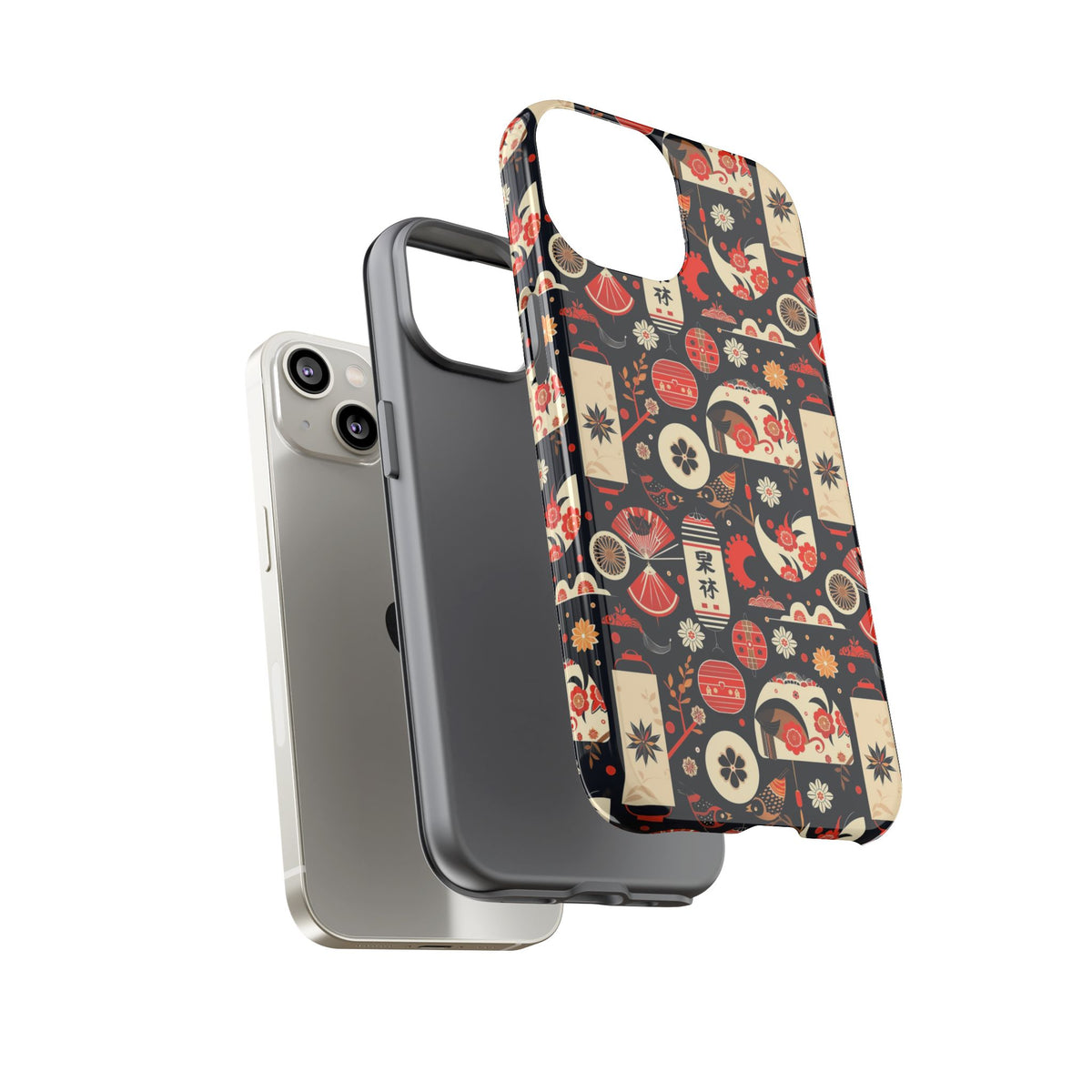 Japanese Pattern Phone Case – Elegant & Timeless Design for Your Phone 069