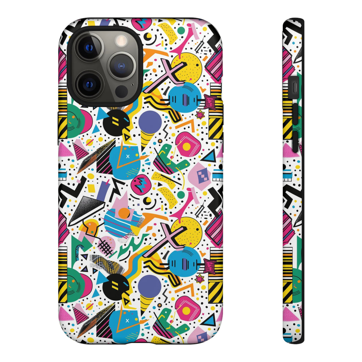 90s Themed Seamless Pattern Phone Case – Embrace Retro Style and Protection 225