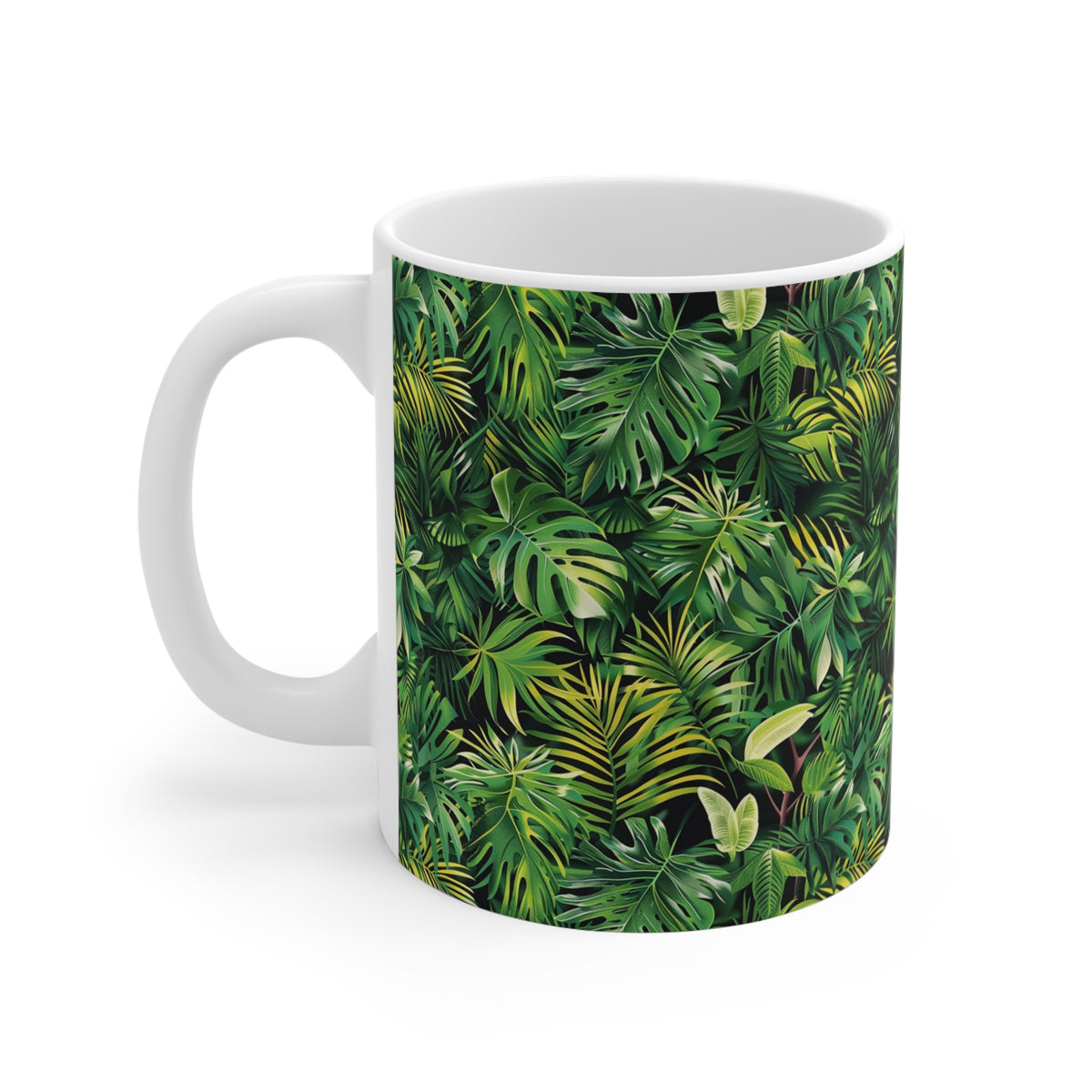 Endless Forest Pattern Coffee Mug - Nature-Inspired Ceramic Drinkware 033