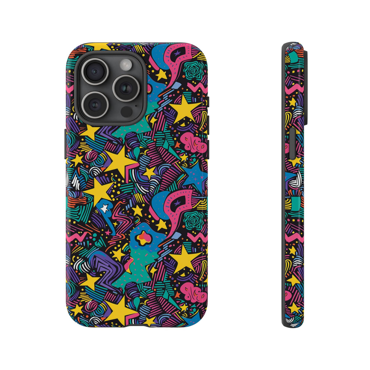 90s Themed Seamless Pattern Phone Case – Embrace Retro Style and Protection 227