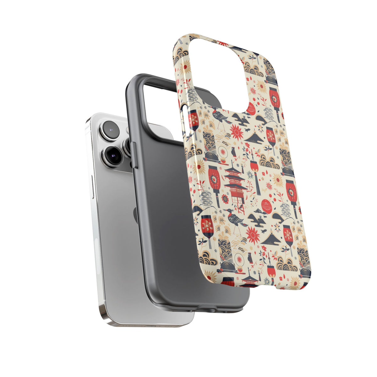 Japanese Pattern Phone Case – Elegant & Timeless Design for Your Phone 024