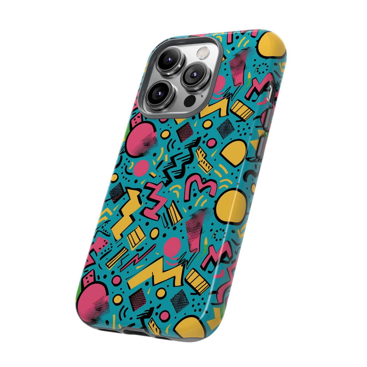 90s Themed Seamless Pattern Phone Case – Embrace Retro Style and Protection 253