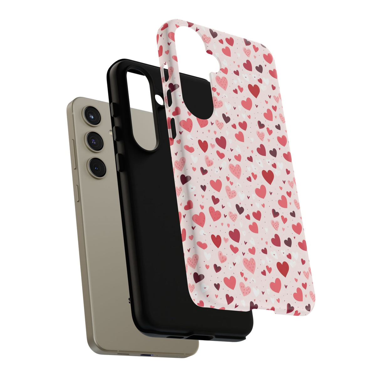 Heart Pattern Phone Case – Stylish & Loving Design for Your Device 817