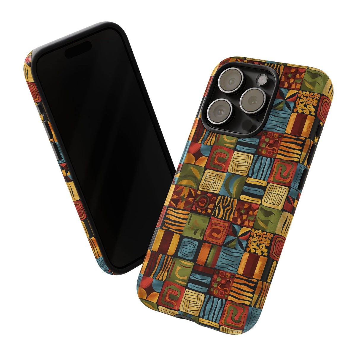 Stylish African Pattern Phone Case – Unique and Vibrant Protection 075