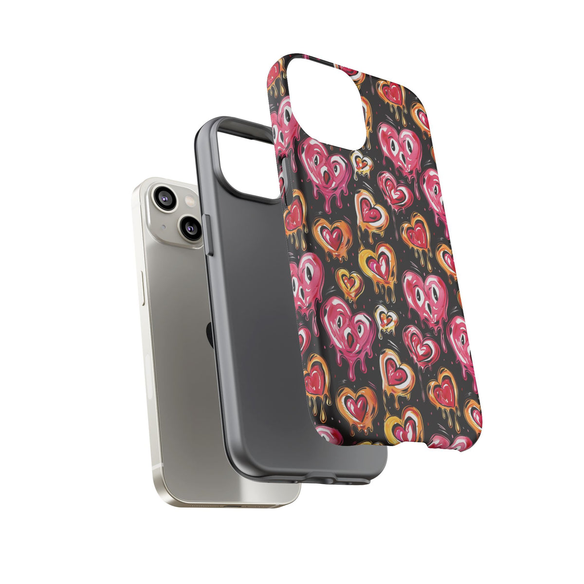 Heart Pattern Phone Case – Stylish & Loving Design for Your Device 361