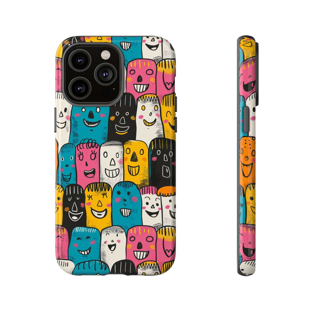 Happy Faces Phone Case – Joyful and Cheerful Design for a Bright Look 5