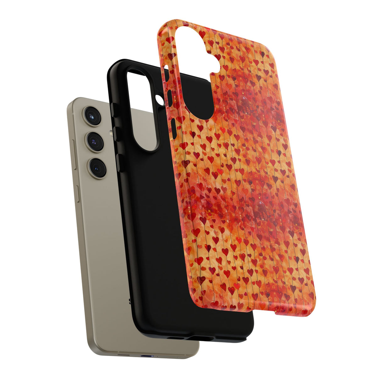 Heart Pattern Phone Case – Stylish & Loving Design for Your Device 827