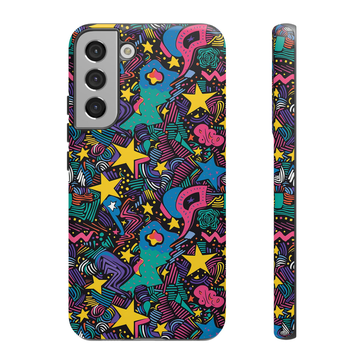 90s Themed Seamless Pattern Phone Case – Embrace Retro Style and Protection 227