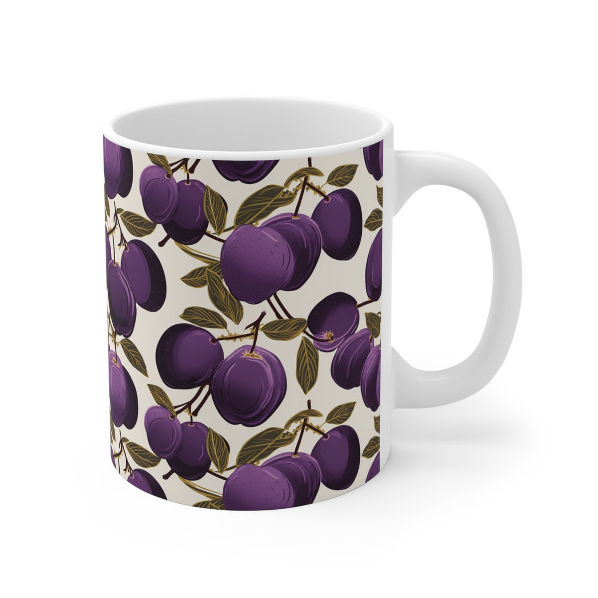 Vibrant Infinite Fruit Pattern Coffee Mug - Unique Ceramic Drinkware 684