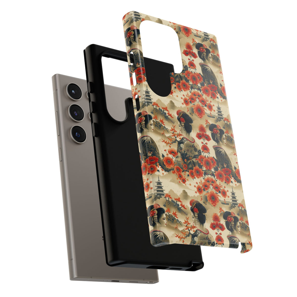 Japanese Pattern Phone Case – Elegant & Timeless Design for Your Phone 066