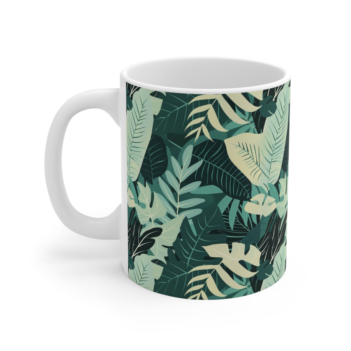 Endless Forest Pattern Coffee Mug - Nature-Inspired Ceramic Drinkware 445