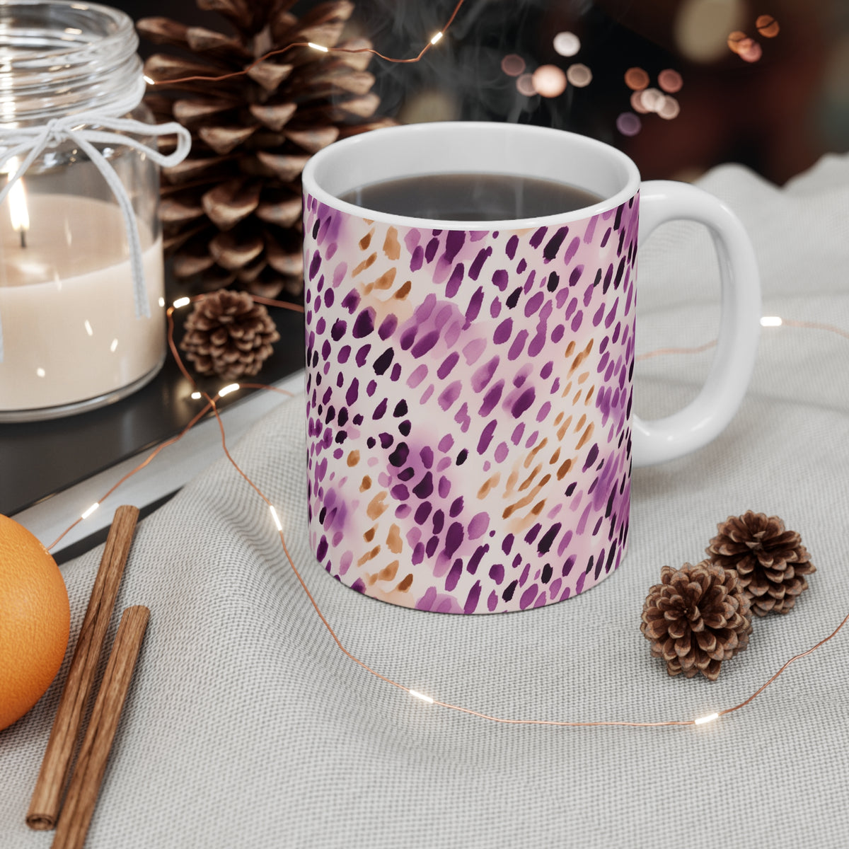 Various Watercolor Design All Over Coffee Mug – Unique Artistic Ceramic Coffee Cup 471