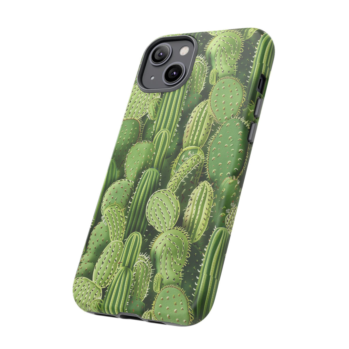 Cactus Embroidery Phone Case – Elegant and Unique Handcrafted Cactus Design