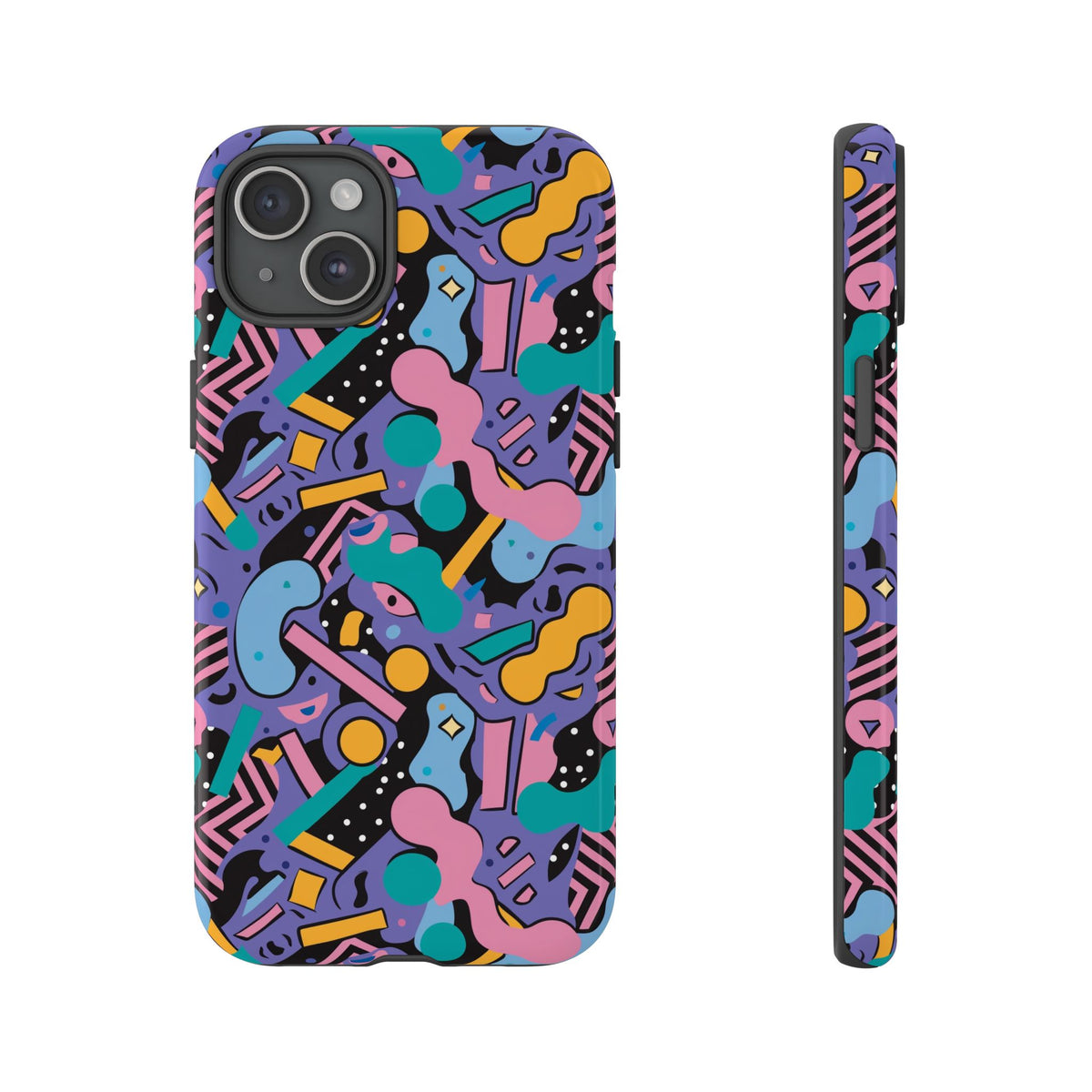 90s Themed Seamless Pattern Phone Case – Embrace Retro Style and Protection 234