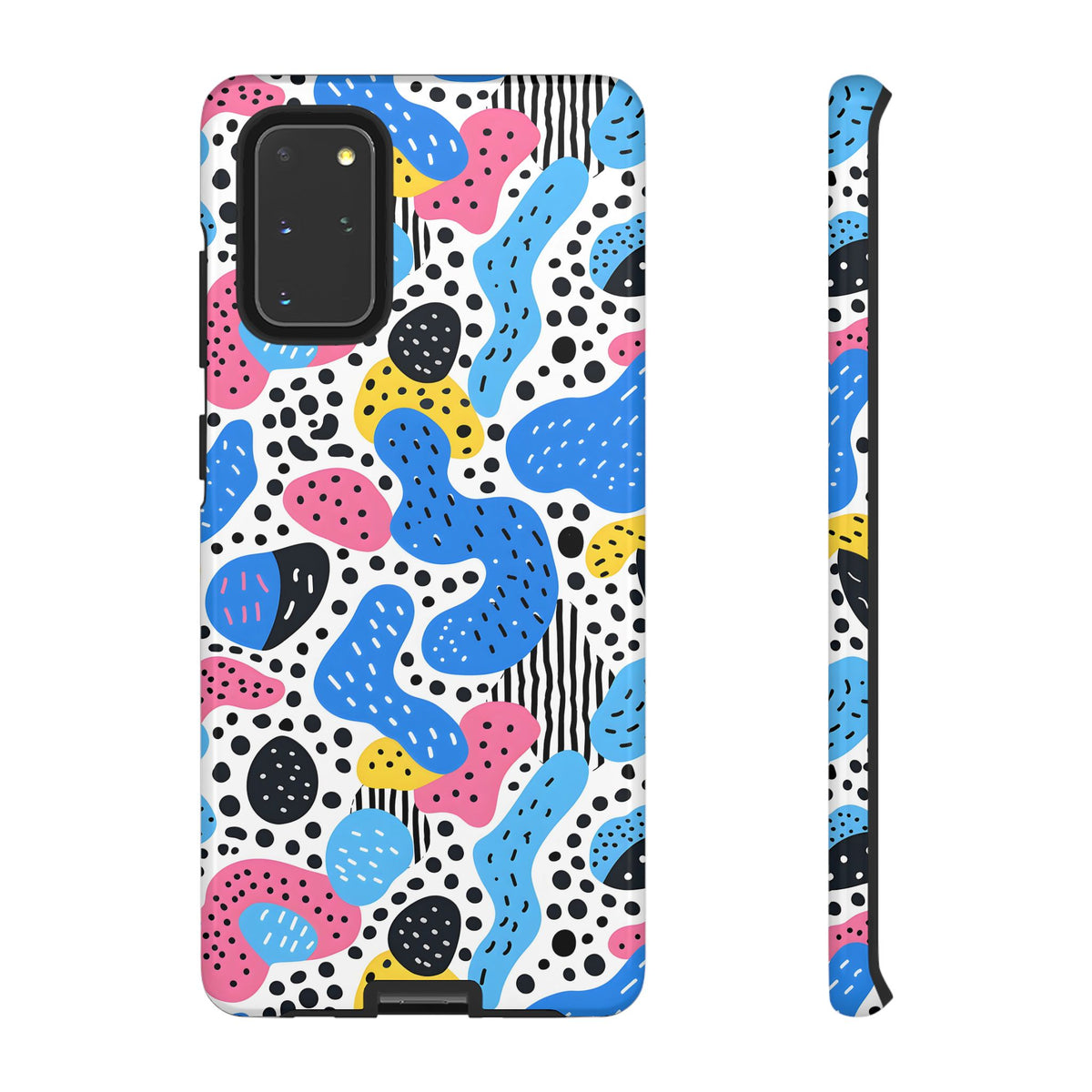 Abstract Baby Blue Memphis Design Phone Case – Sleek and Contemporary Artistry 2