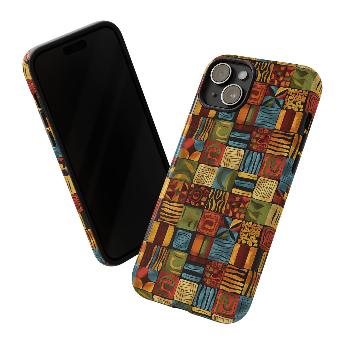 Stylish African Pattern Phone Case – Unique and Vibrant Protection 075