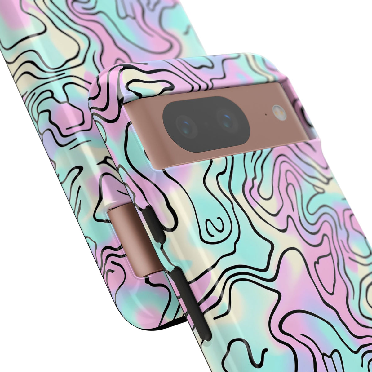 Abstract Pastel Waves and Wavy Lines Phone Case – Elegant and Modern Phone Cover