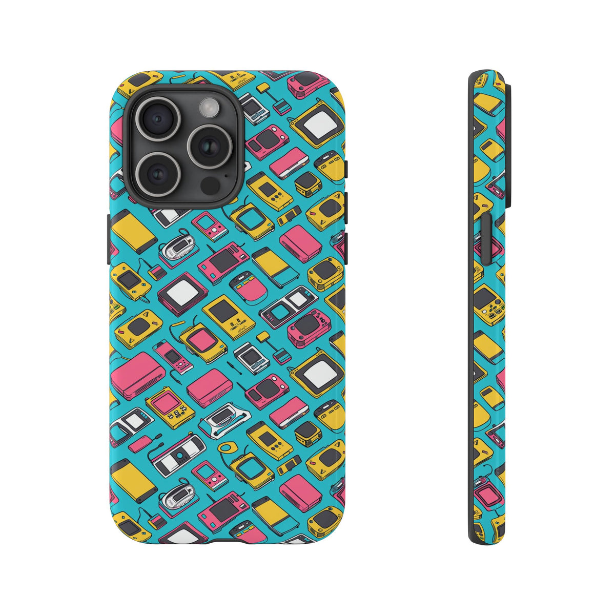 90s Themed Seamless Pattern Phone Case – Embrace Retro Style and Protection 237