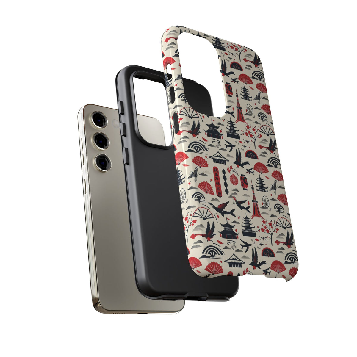 Japanese Pattern Phone Case – Elegant & Timeless Design for Your Phone 067