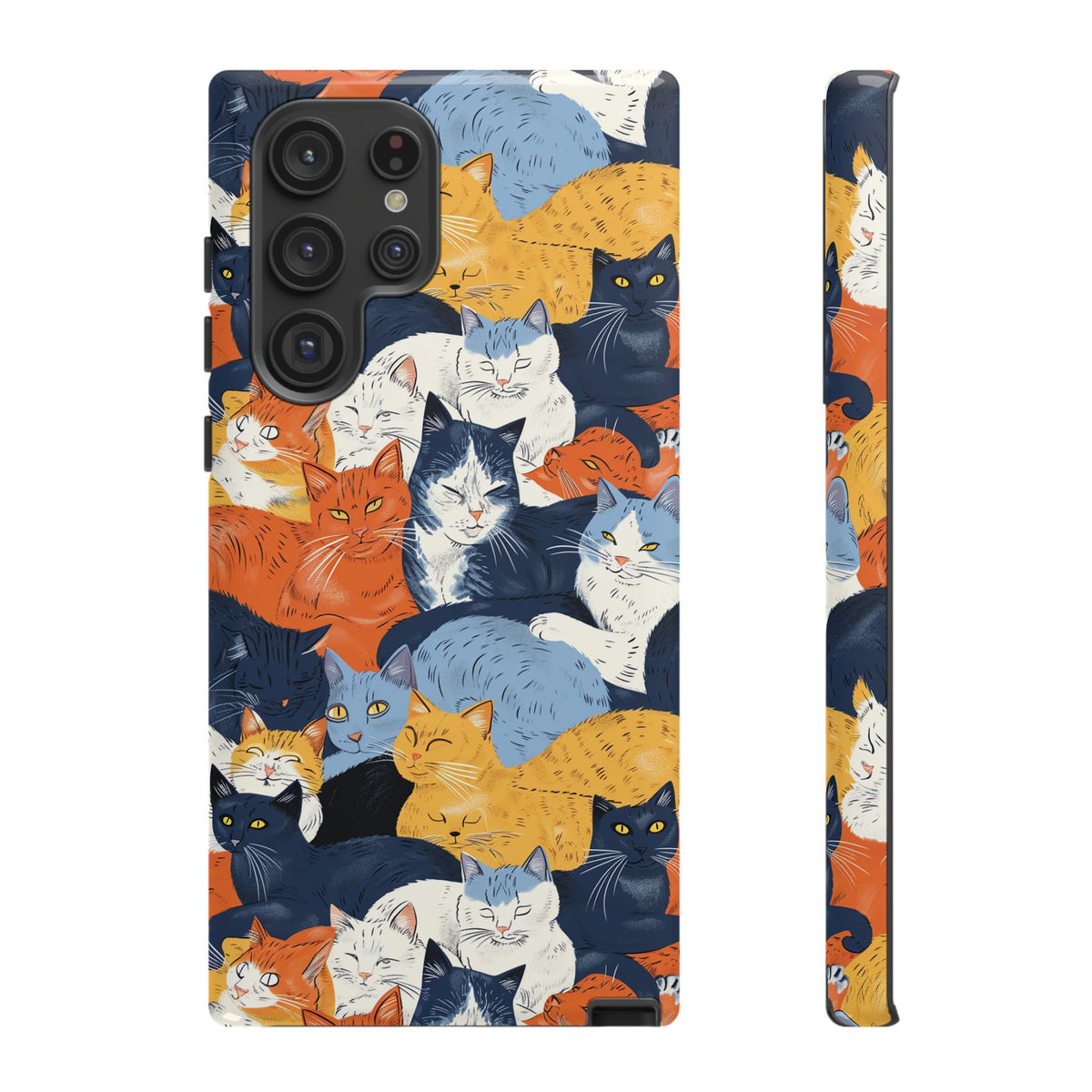 Seamless Cat Pattern Design Phone Case – Playful and Stylish Cat-Themed Phone Cover