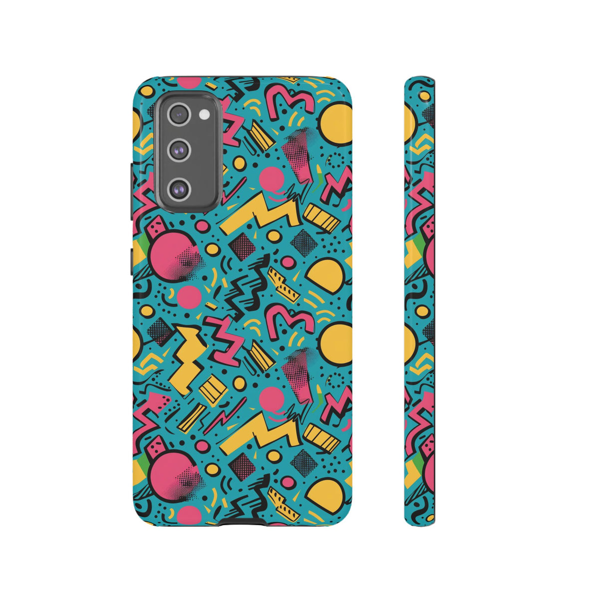 90s Themed Seamless Pattern Phone Case – Embrace Retro Style and Protection 253