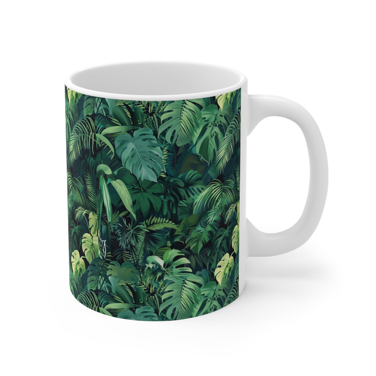 Endless Forest Pattern Coffee Mug - Nature-Inspired Ceramic Drinkware 004