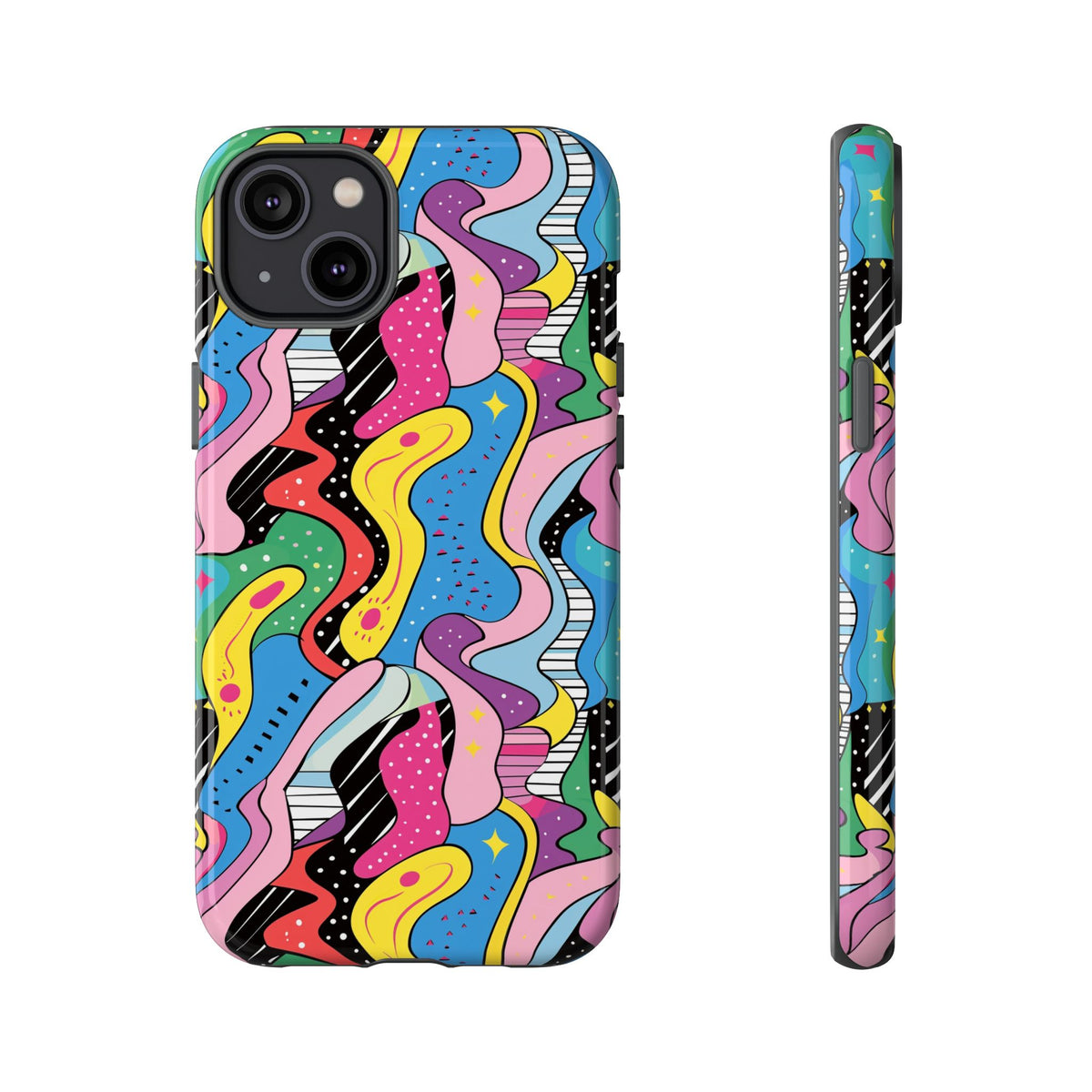 90s Themed Seamless Pattern Phone Case – Embrace Retro Style and Protection 275