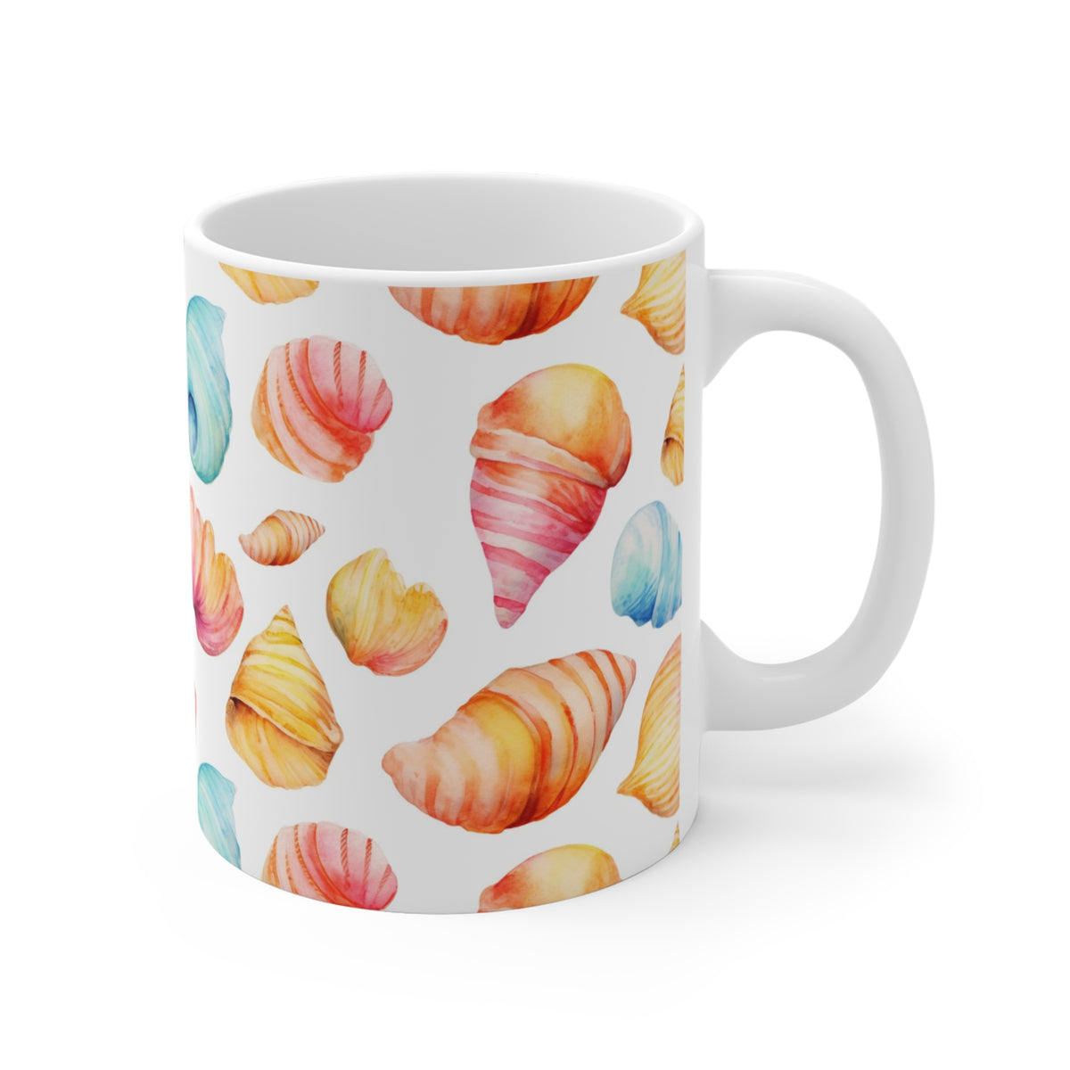 Various Watercolor Design All Over Coffee Mug – Unique Artistic Ceramic Coffee Cup 517