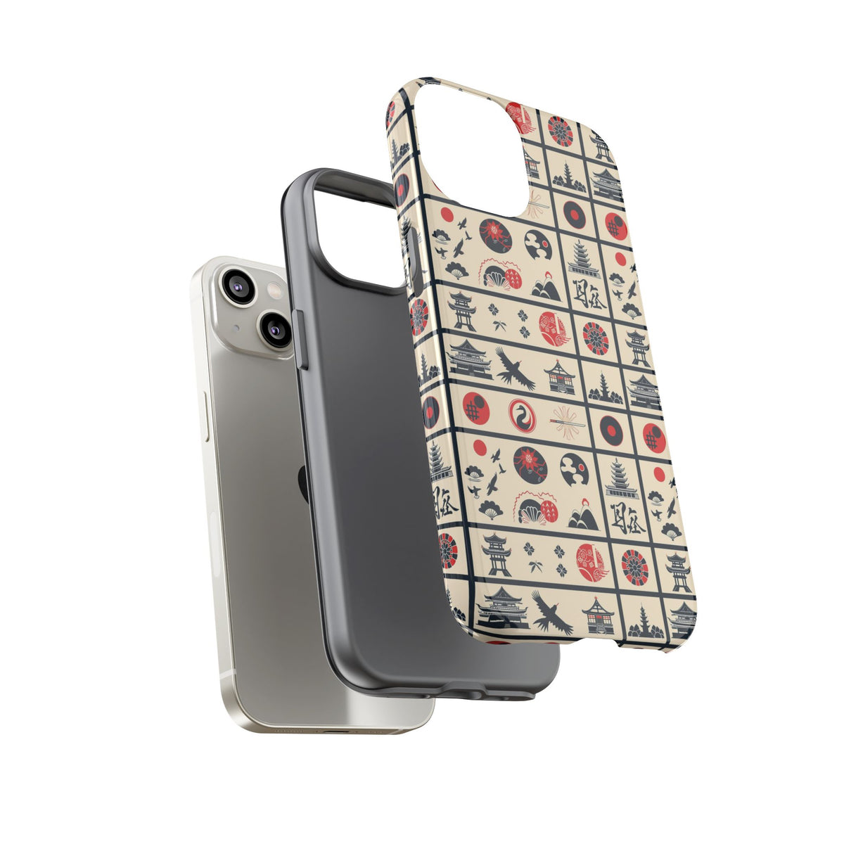 Japanese Pattern Phone Case – Elegant & Timeless Design for Your Phone 099