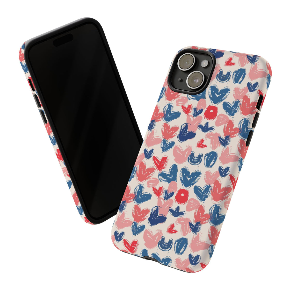 Heart Pattern Phone Case – Stylish & Loving Design for Your Device 354