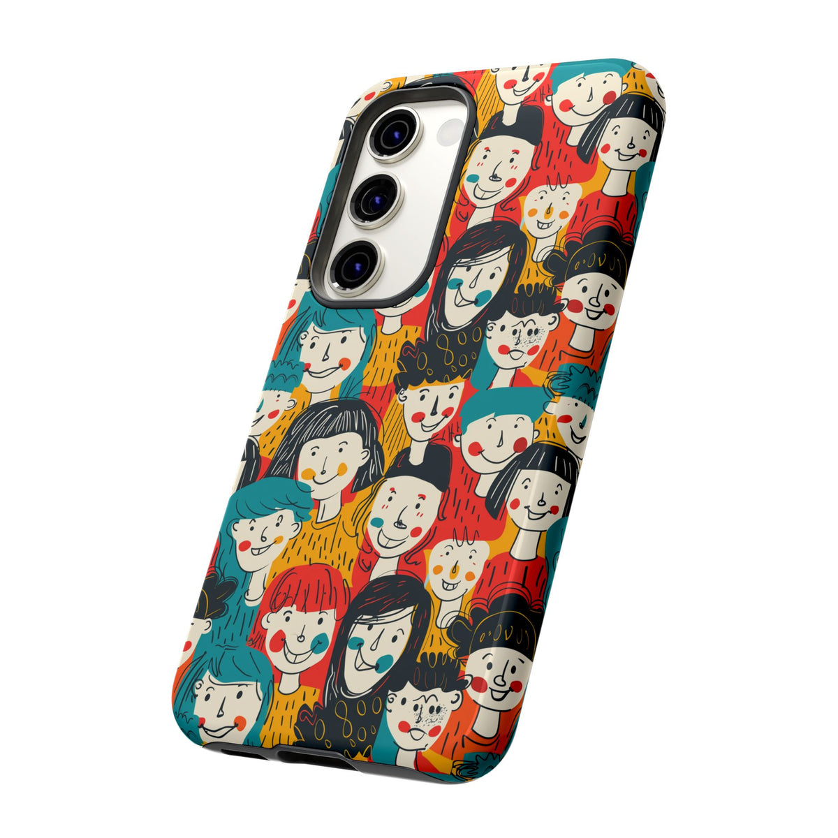 Happy Faces Phone Case – Joyful and Cheerful Design for a Bright Look 3