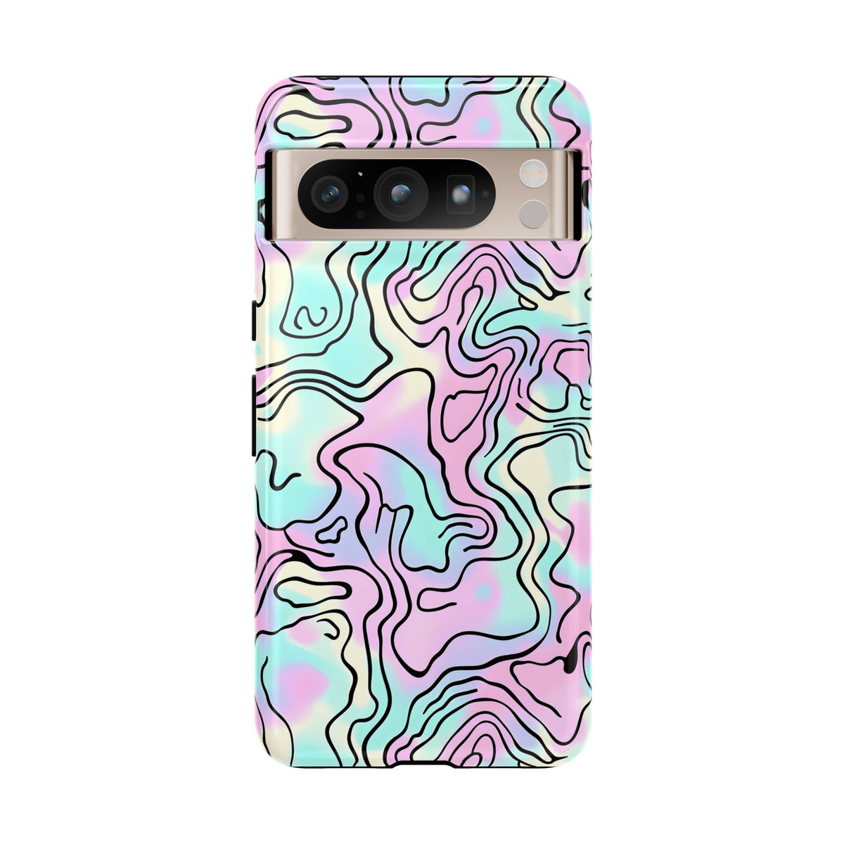 Abstract Pastel Waves and Wavy Lines Phone Case – Elegant and Modern Phone Cover