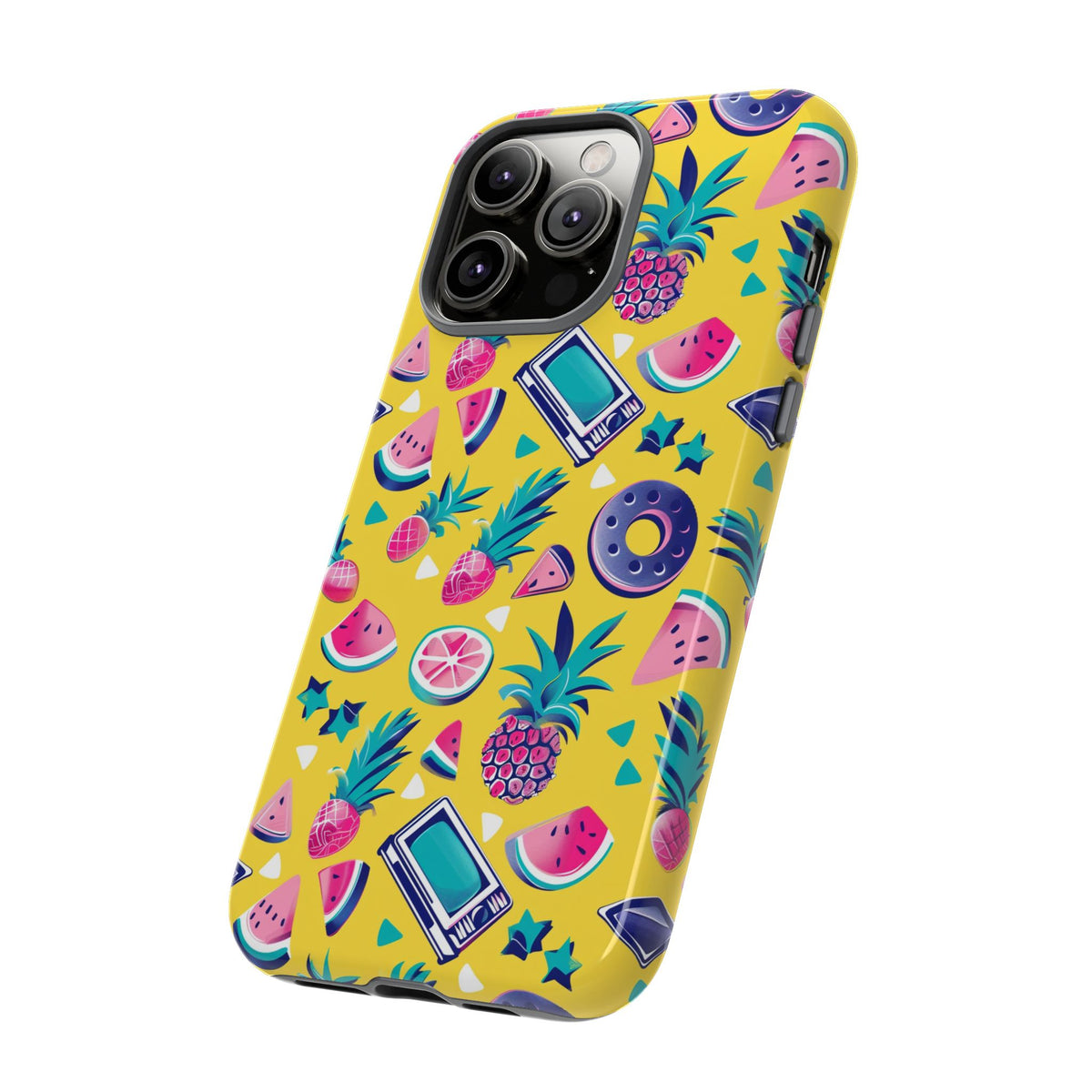 90s Themed Seamless Pattern Phone Case – Embrace Retro Style and Protection 255