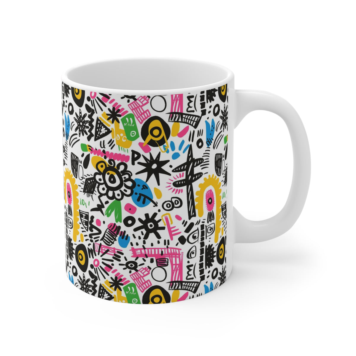 Artistic Doodle Coffee Mug - Sip with Imagination 567