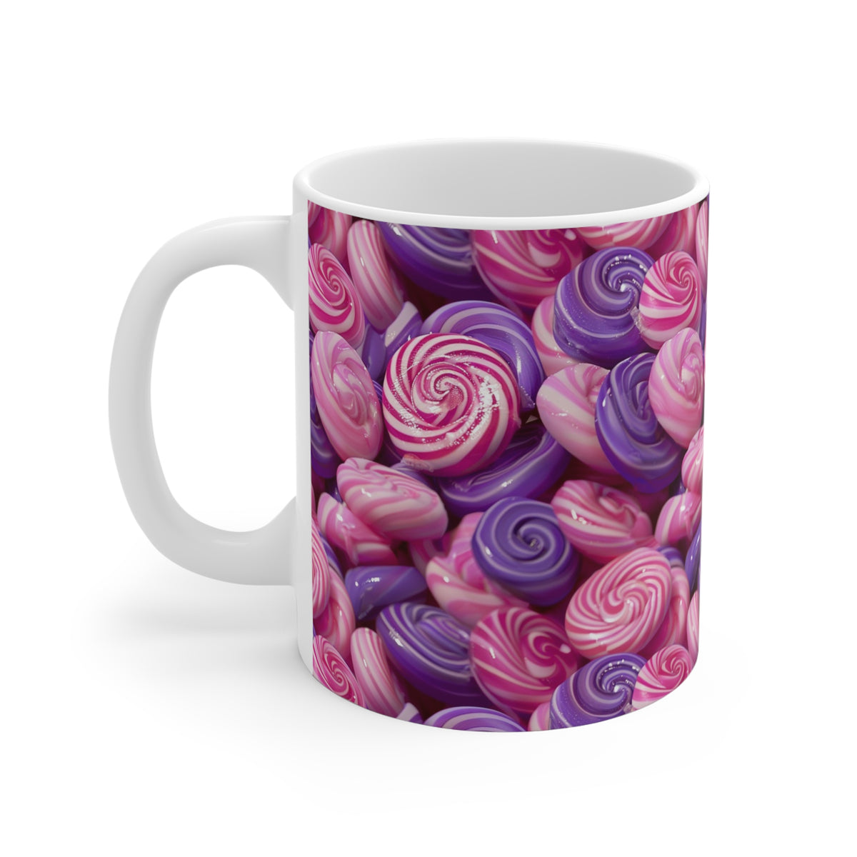 Colorful All-Over Candy Theme Coffee Mug Fun Ceramic Drinkware 337