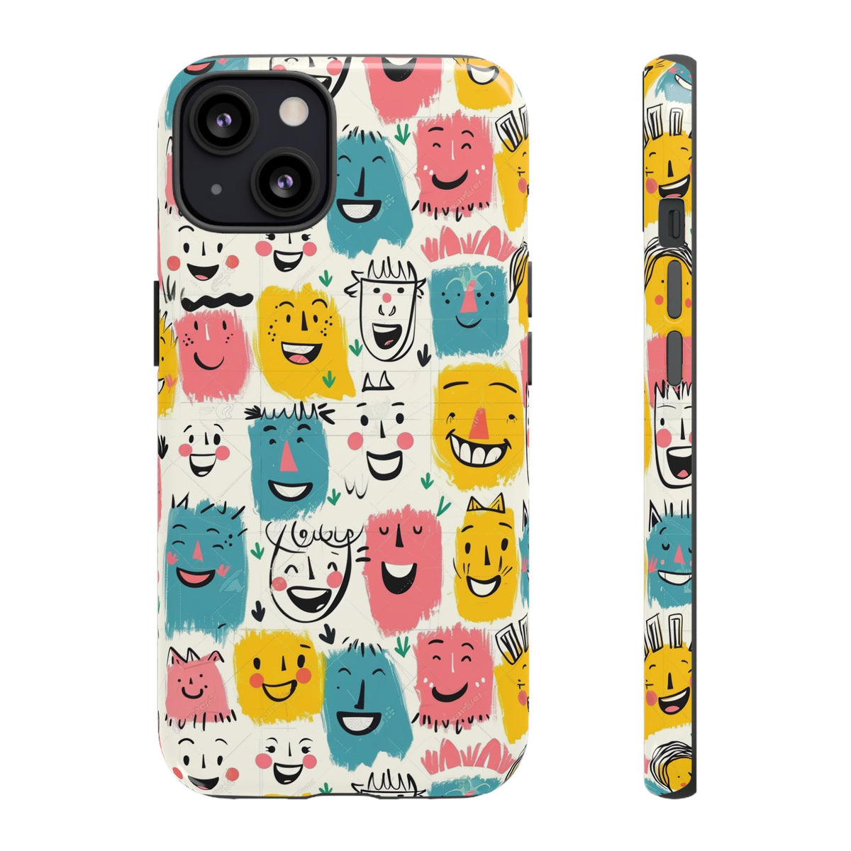 Happy Faces Phone Case – Joyful and Cheerful Design for a Bright Look