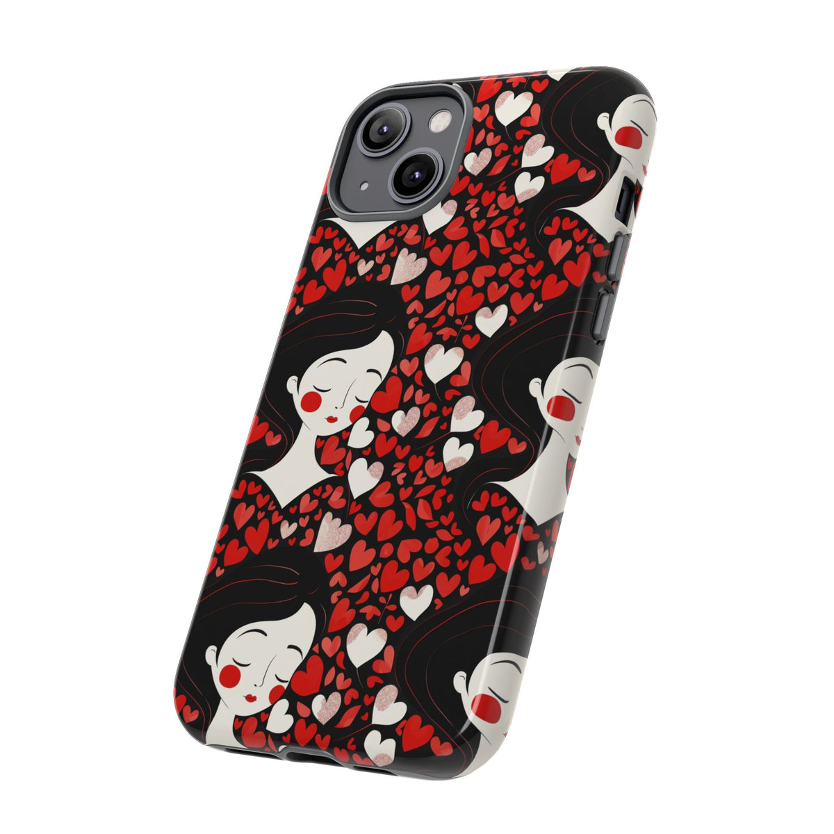 Heart Pattern Phone Case – Stylish & Loving Design for Your Device 232