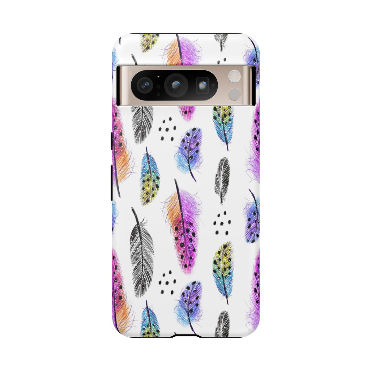 Feather Pattern Phone Case – Elegant & Durable Protection for Your Phone