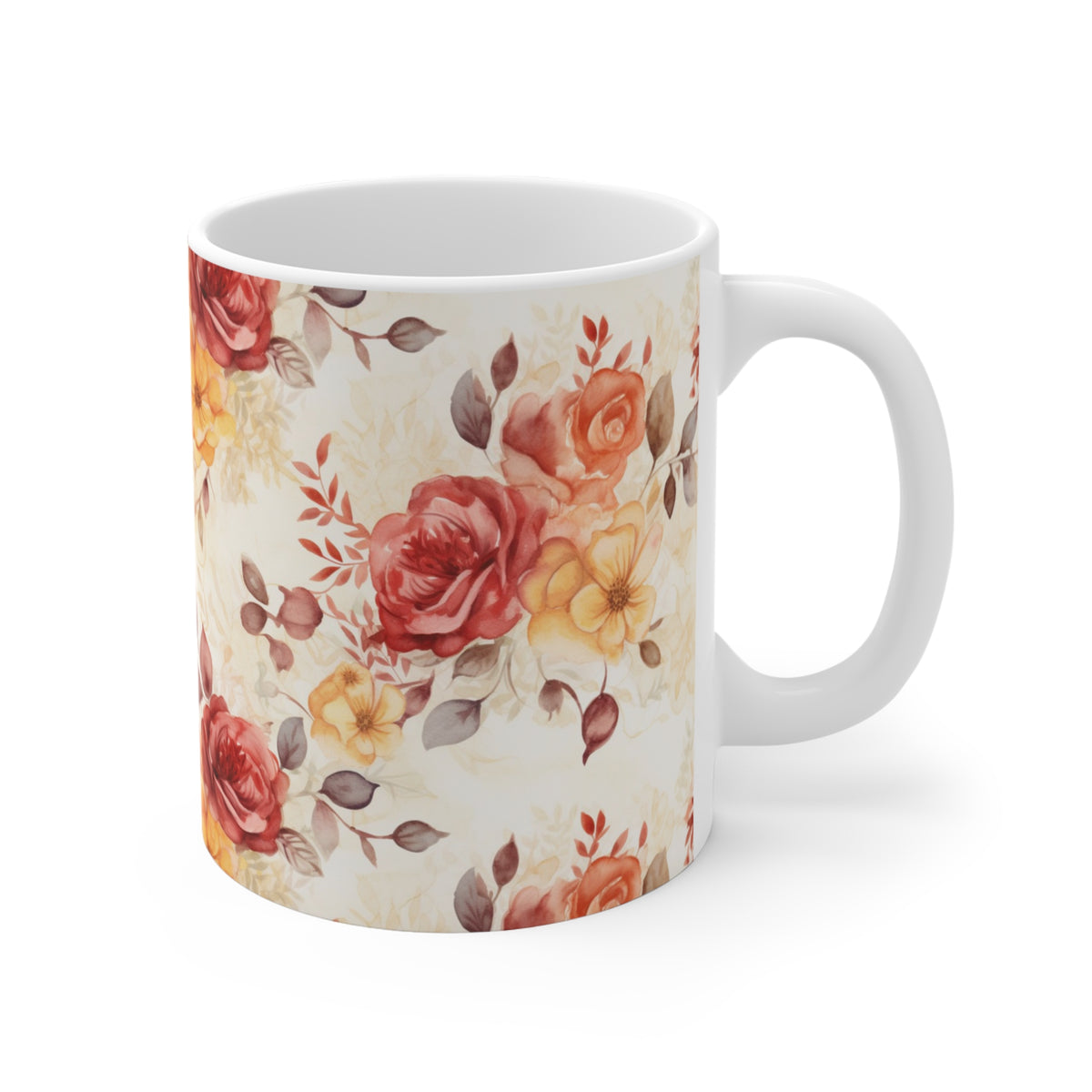 Various Watercolor Design All Over Coffee Mug – Unique Artistic Ceramic Coffee Cup 324