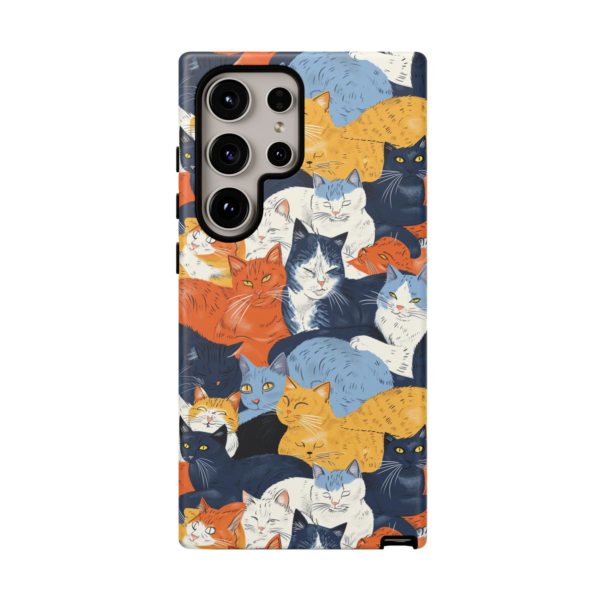 Seamless Cat Pattern Design Phone Case – Playful and Stylish Cat-Themed Phone Cover